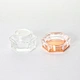 Hexagon shape glass cream jar and bottle with clear plastic lid for skin care cream wholesale luxury container for cream